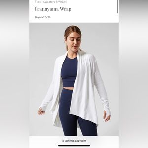 Athleta Prananaya wrap. White. Barely worn.